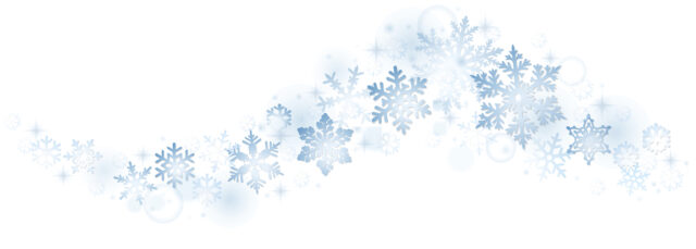 Swirl of blue snowflakes